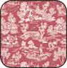 (image for) Cotton Fabric Reverse Toile Red