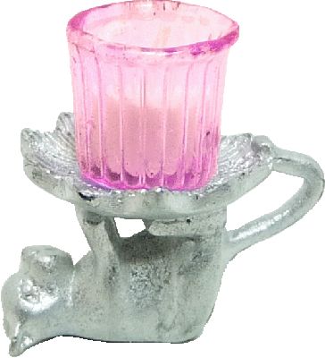 (image for) Cat Stand w/ Pink Votive Candle