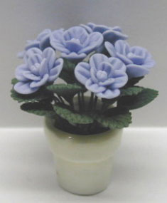 (image for) Blue Roses in Clay Pot