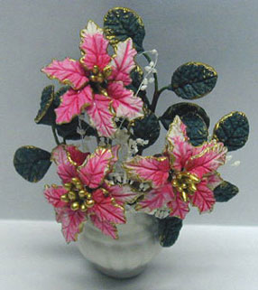 (image for) Pink Poinsettias In Pot