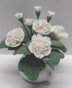 (image for) White Carnations In White Pot