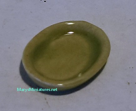 (image for) Oval Serving Dish Tan Ceramic