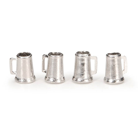 (image for) Beer Mugs Steins Pewter 4pc