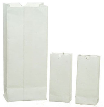 (image for) White Shopping Bags 3pc Discontinued