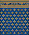 (image for) 1/4 Scale Wallpaper Fleur De Lis Midnight 6pc