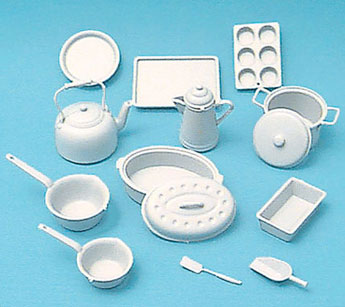 (image for) 14pc White Cookware Kit