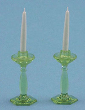 (image for) Green Candle Holders Plastic