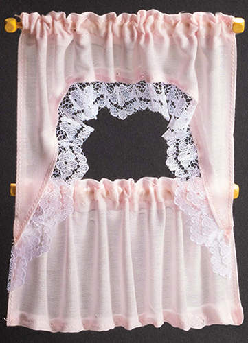 (image for) Ruffled Cape Curtains - Light Pink