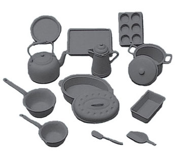 (image for) 14pc Black Cookware Set