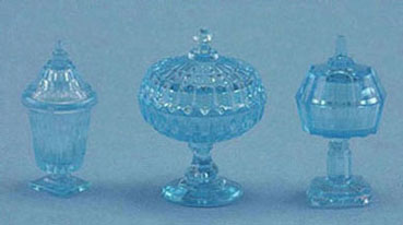 (image for) 3 Blue Candy Dishes