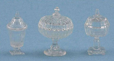 (image for) 3 Clear Candy Dishes