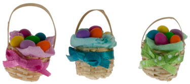 (image for) Easter Basket w/ Eggs Assorted Colors