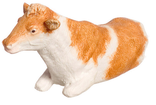 (image for) 1/2in Scale Cow Laying Brown