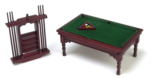 (image for) Pool Table Set - Mahogany