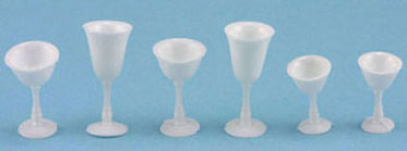 (image for) 6pc White Stemware Set