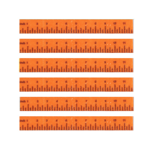 (image for) School Ruler Orange 6pc