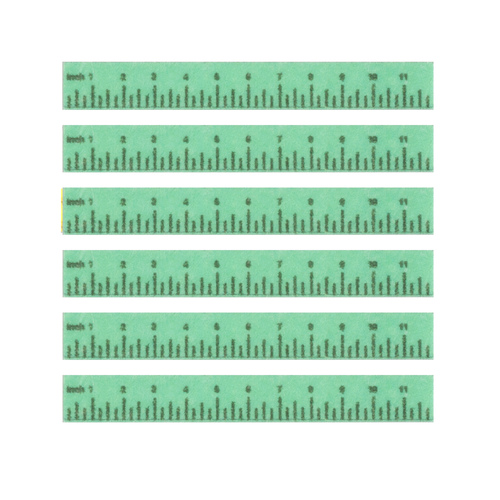 (image for) School Ruler Green 6pc