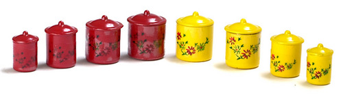 (image for) 4pc Canister Set Assorted Colors