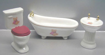 (image for) Modern Bear Decal Bath Set - 3pc