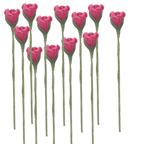 (image for) 1/2in Scale 1dz Rose Colored Rose Stems