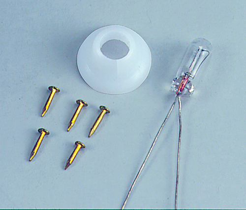 (image for) Porcelain Type Ceiling Fixture Kit w/ Wire Terminal Bulb 12v