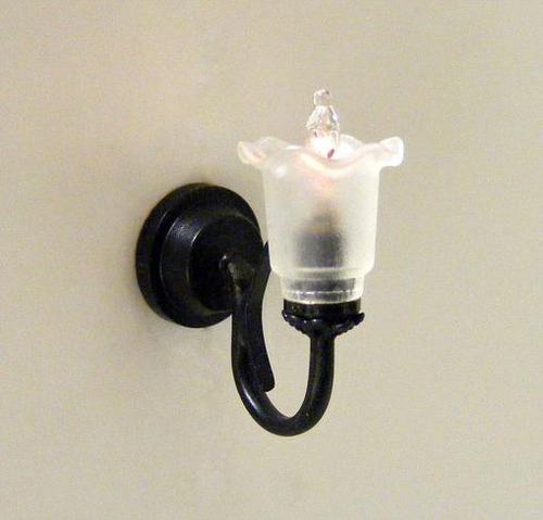 (image for) Black Iron Wall Sconce 12v