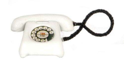 (image for) White Rotary Telephone