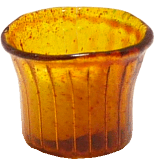 (image for) Amber Glass Votive Candle Holder