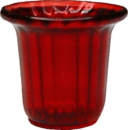 (image for) Red Glass Votive Candle Holder