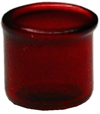 (image for) Plain Red Glass Votive Candle Holder