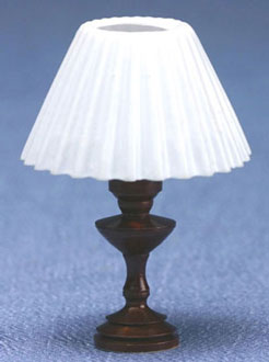 (image for) Table Lamp w/ White Pleated Shade 12v