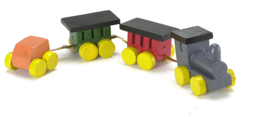 (image for) Train Set Wooden 4 Cars