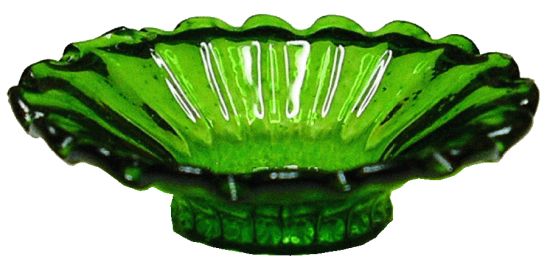 (image for) Green Glass Flared Bowl