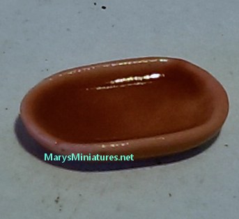 (image for) Pill Shaped Serving Dish Red Ceramic