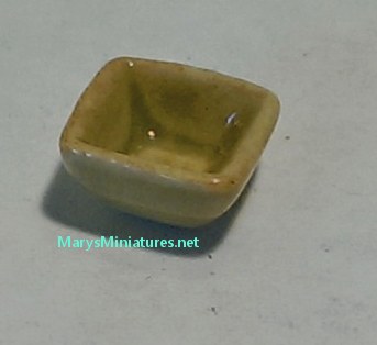 (image for) Square Deco Ceramic Bowl Yellow