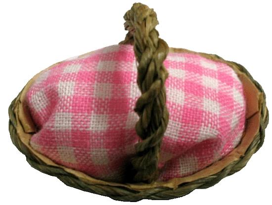 (image for) Picnic basket With Pink and White Cloth