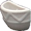 (image for) White Ceramic Wall Scone Planter