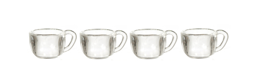 (image for) Coffee or Tea Clear Mugs Set 4pc