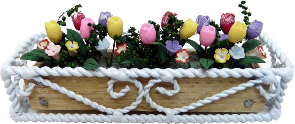 (image for) Spring Crocus & Tulip in Braided Iron Planter