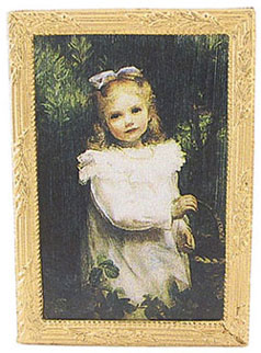 (image for) Little Girl Dressed in White w/ Gold Frame