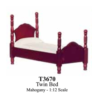 (image for) Twin Bed - Mahogany