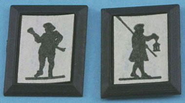 (image for) Town Crier & Lamplighter Silhouettes 2pc