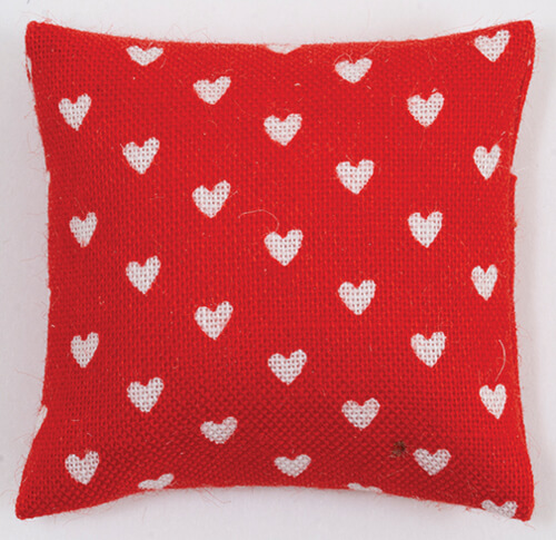 (image for) Throw Pillow - Red w/ Hearts