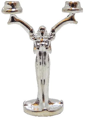 (image for) Art Nouveau Silver Plated Candlestick