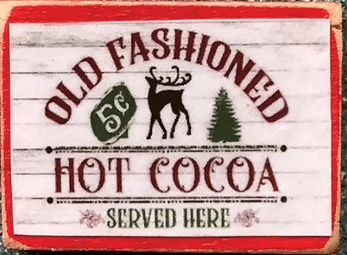 (image for) Old Fashioned Hot Cocoa Cafe Sign