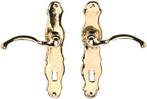 (image for) Brass French Door Handle 2pc