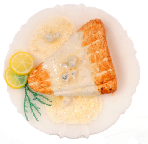 (image for) Salmon w/ White Sauce Dinner Plate 3pc