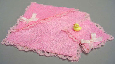 (image for) Towel, Wash Cloth & Ducky for Baby Pink