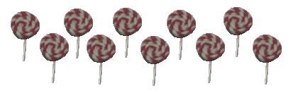 (image for) Red & White Candy Cane Lollypop Suckers 10pc