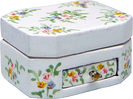 (image for) Flower Patterned Keepsake Box